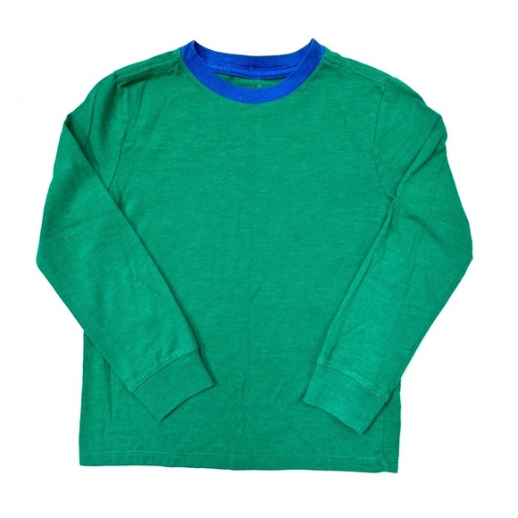 ⭐️ 5 for $25 Cat & Jack Kids Green Long Sleeve Shirt Size XS 4-5 - Picture 1 of 4